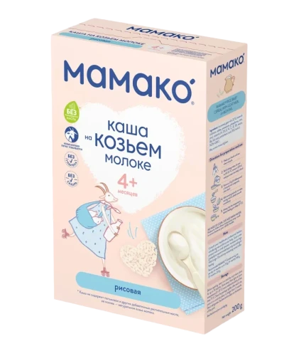 Каша МАМАКО Рисовая на козьем молоке с 4 мес