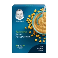 Каша Gerber безмолочная кукурузная для начала прикорма, 180г