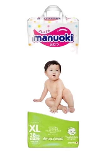 Manuoki подгузники-трусики размер XL (12+) 38 шт