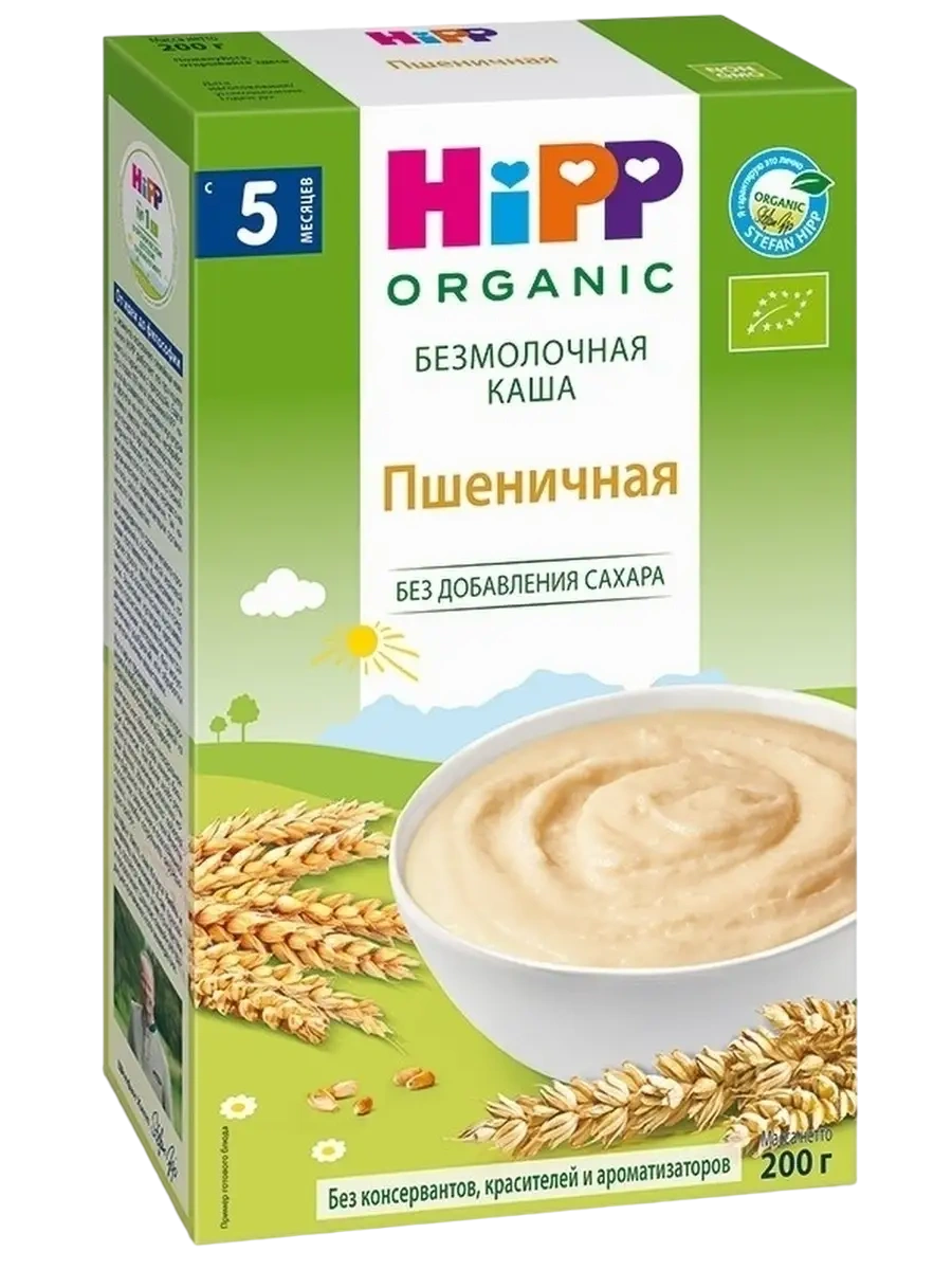 Каша Hipp пшеничная, безмолочная, с 5 месяцев, 200г