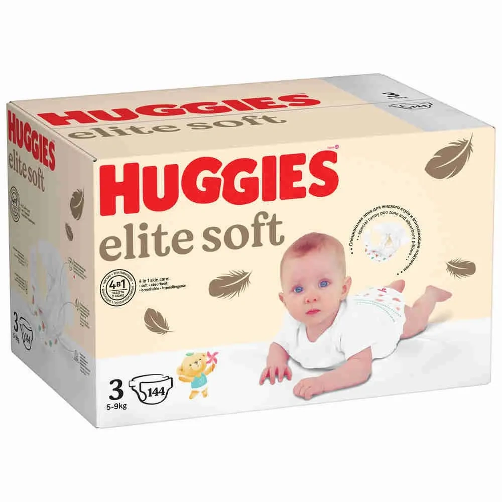 Подгузники Huggies elite soft размер 3 (72шт)