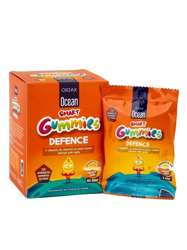 Orzax Ocean smart gummies defence / Орзакс гаммис дефенс, мармеладки для укрепления иммунитета, 64шт