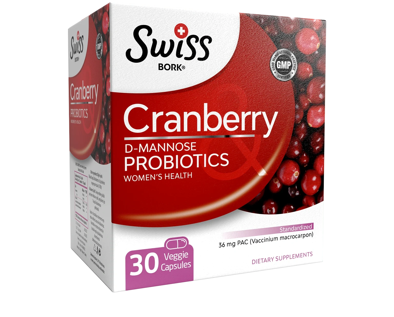 SWISS BORK CRANBERRY PROBIOTICS; . Экстракт клюквы в каспулах.