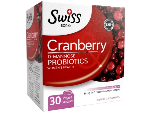 SWISS BORK CRANBERRY PROBIOTICS; . Экстракт клюквы в каспулах.