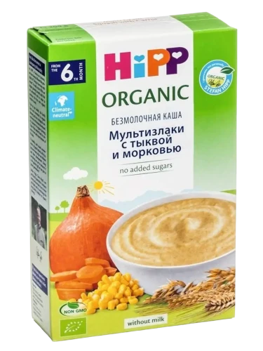 Каша Hipp "Мультизлаки с овощами", безмолочная, с 6 мес, 200г