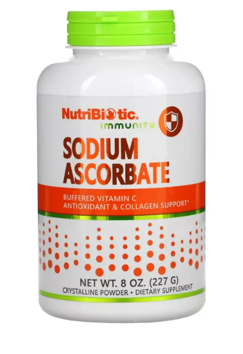 NutriBiotic Sodium аскорбат натрия, витамин С 227гр