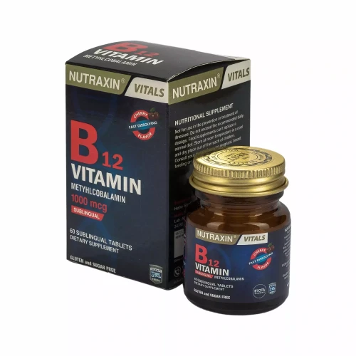 Vitamin B12, Nutraxin, Витамин В12 , 60 таблеток, 1000 мкг