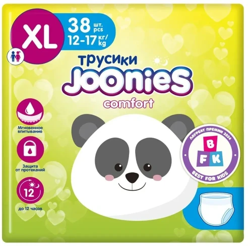 Joonies Comfort подгузники-трусики размер ХL (12-17кг) 38 шт в упаковке