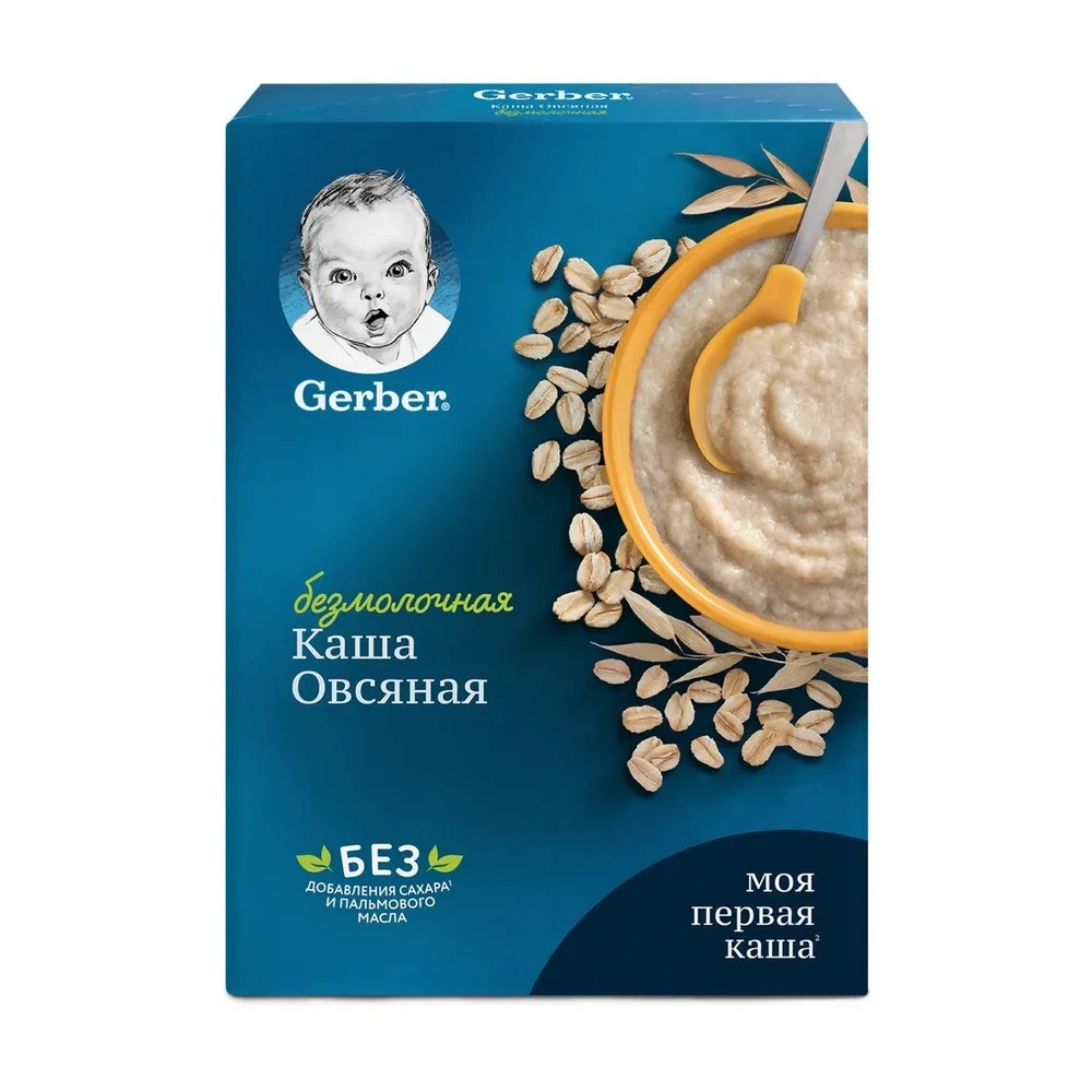 Каша Gerber безмолочная овсяная, с 5 мес. 180г