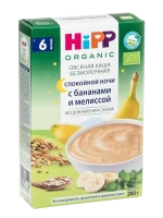 Каша Hipp овсяная "Спокойной ночи", безмолоч, с 6 мес, 200г