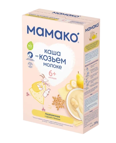 Каша МАМАКО Пшеничная на коз.молоке с бананом