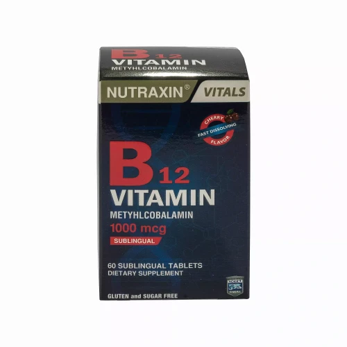 Vitamin B12, Nutraxin, Витамин В12 , 60 таблеток, 1000 мкг