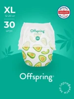 Фотография товара Подгузники-трусики Offspring размер XL (12-20 кг) 30шт в упаковке (расцветка Авокадо)