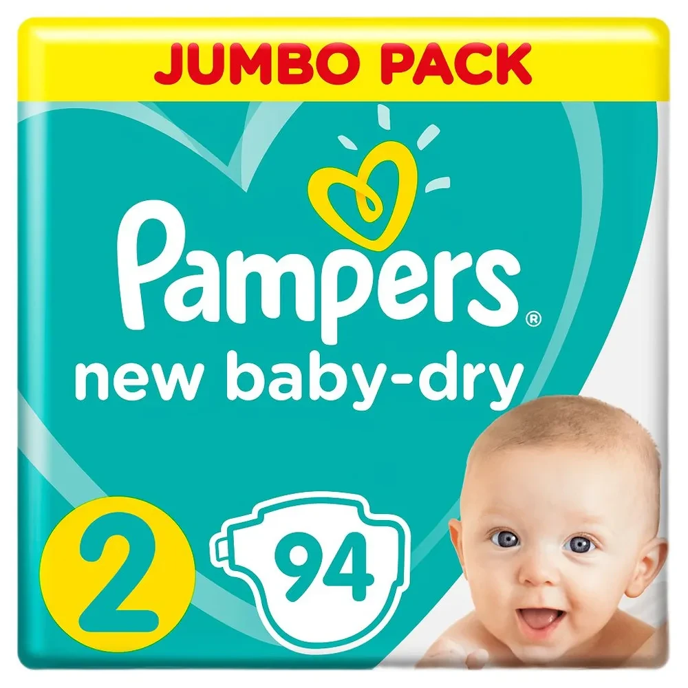 Подгузники Pampers Active Baby-Dry размер 2 (4-8 кг) 94шт в упаковке