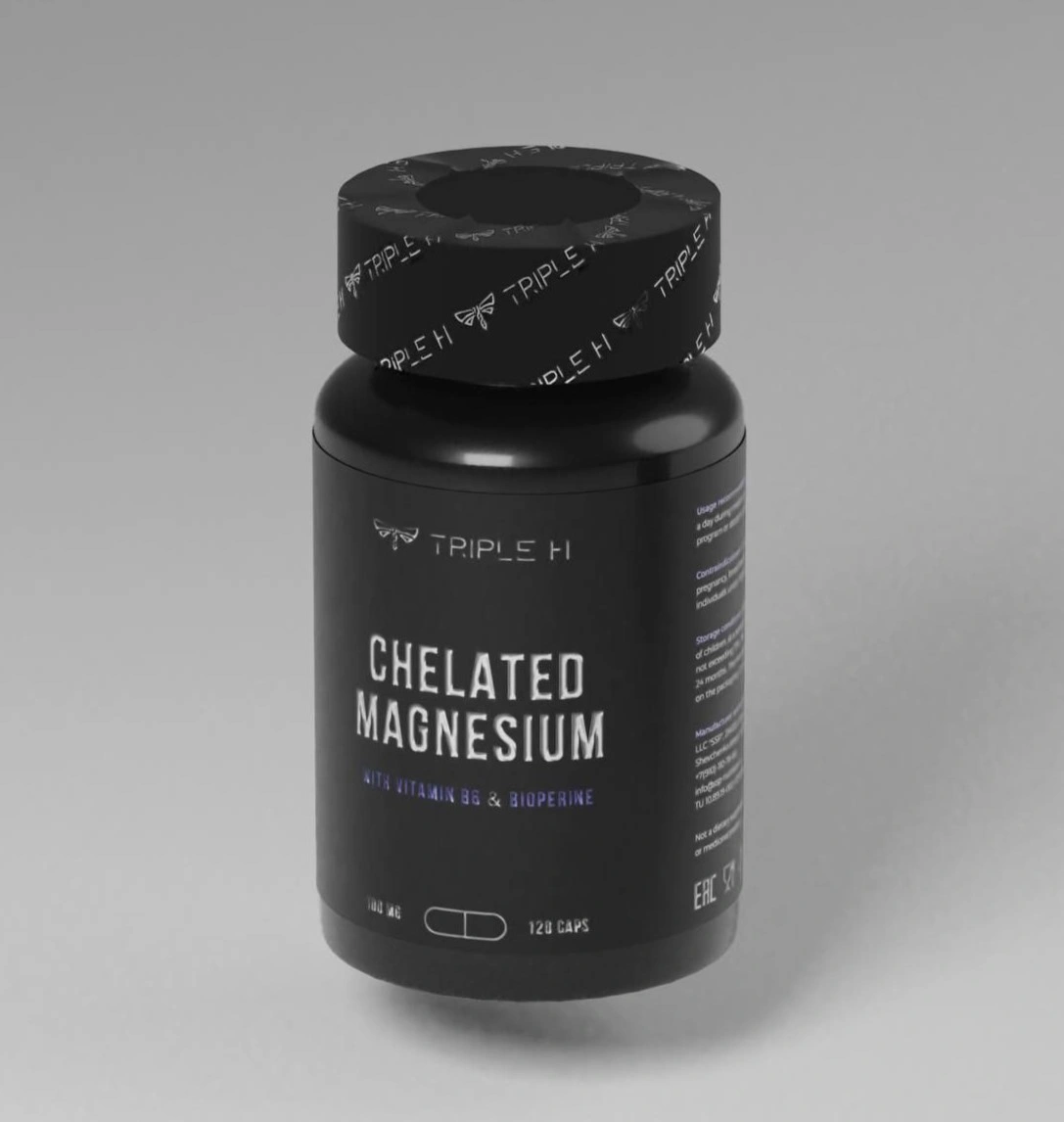 TRIPLE H Magnesium Glycinate 100 мг, 120 капсул