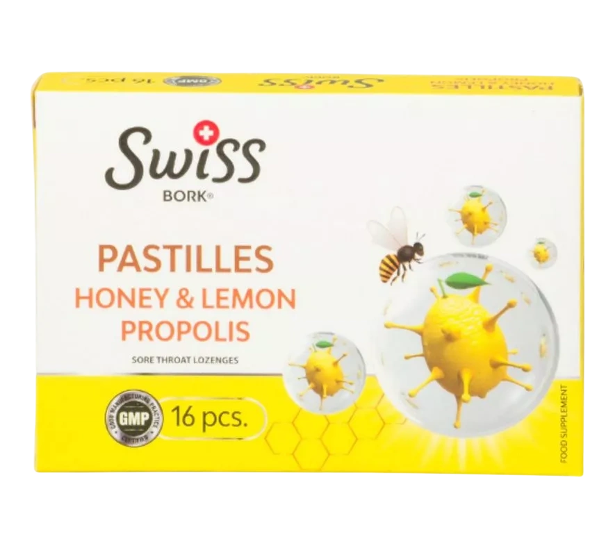 Swiss bork Леденцы для горла Propolis lemon 16шт