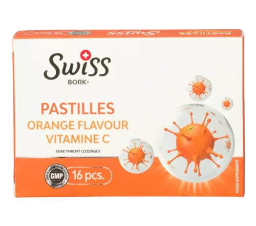 Swiss bork Леденцы для горла Vitamin C 16шт