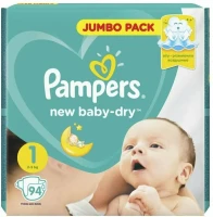 Фотография товара Подгузники Pampers Active Baby-Dry размер 1 (2-5 кг) 94шт в упаковке