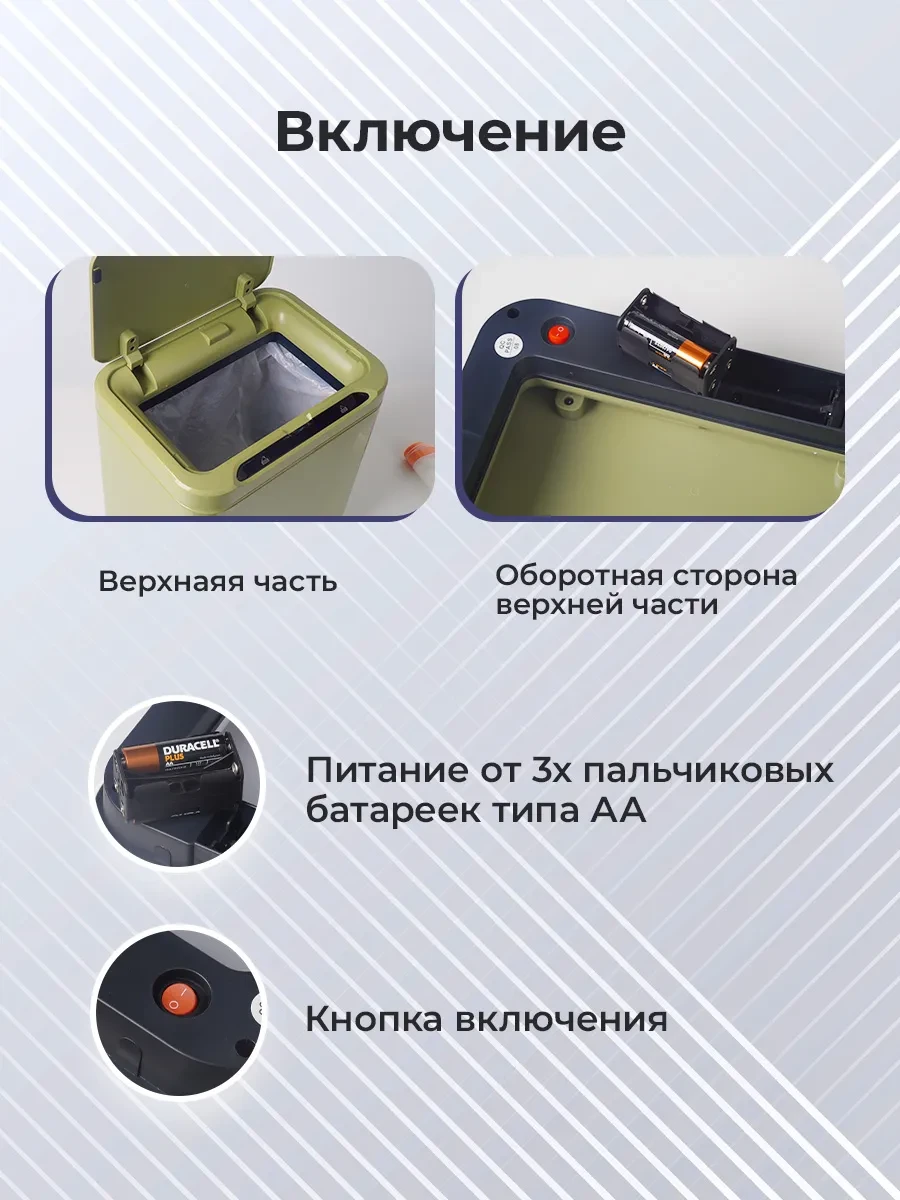 Мусорное ведро сенсорное 25л