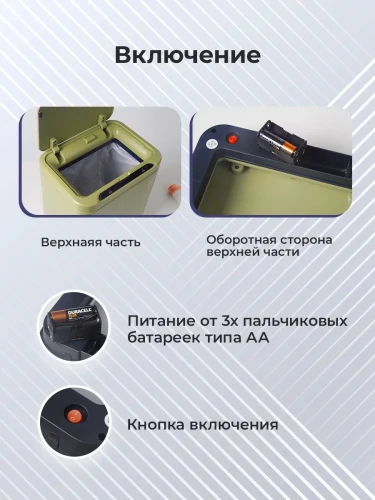 Мусорное ведро сенсорное 25л