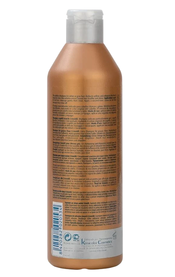 Шампунь Crioxidil для нейтрализации желтизны на седых и обесцвеченных волосах 300мл
