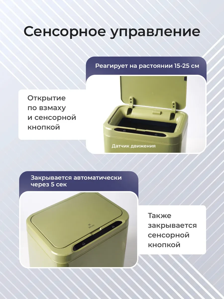 Мусорное ведро сенсорное 25л