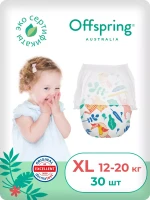 Фотография товара Подгузники-трусики Offspring размер XL (12-20 кг) 30шт в упаковке (расцветка Джунгли)
