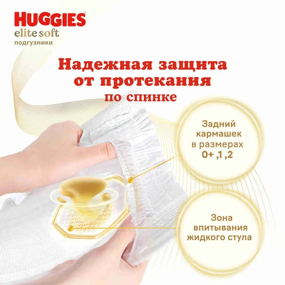 Huggies elite soft подгузники 4 (8-14 кг) 54 штуки в упаковке