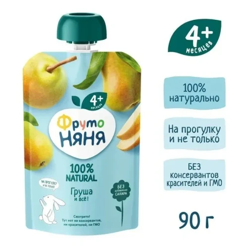 Пюре ФрутоНяня груша 90г