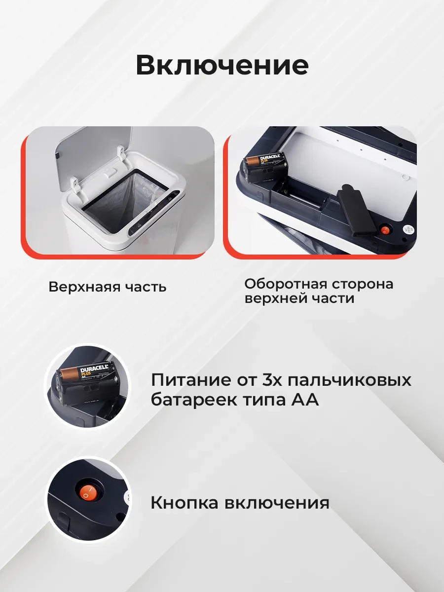 Мусорное ведро сенсорное 25л